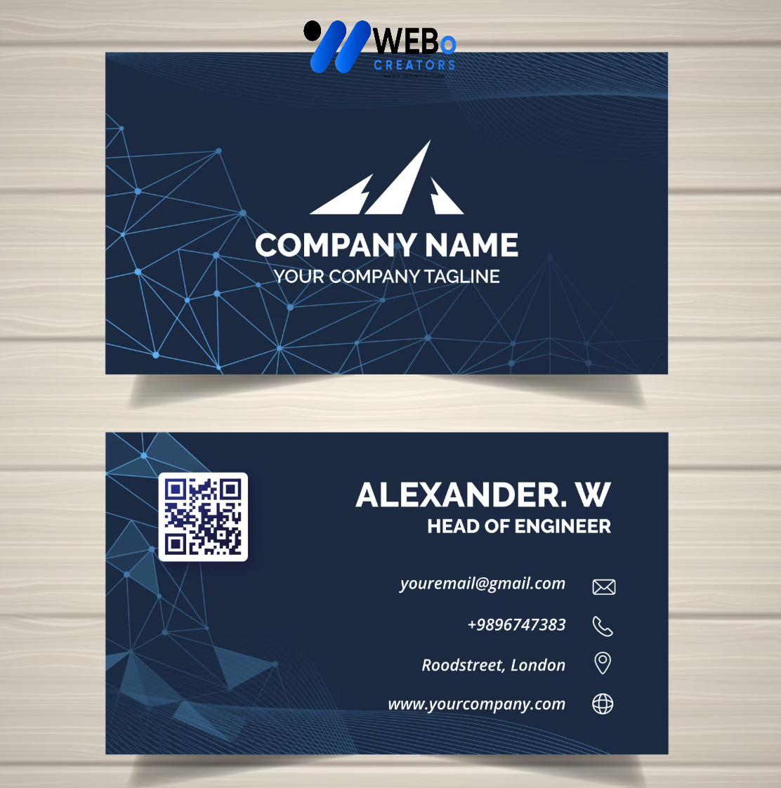 Elegant Professional Business card design with golden stripes Agency in Jersey City
