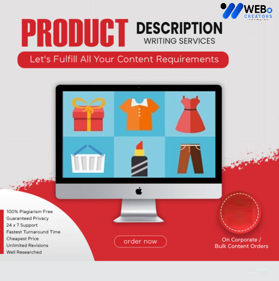 Product Description Writing Services | Best Digital Marketing Agency | Web Design in Jersey City for online stores